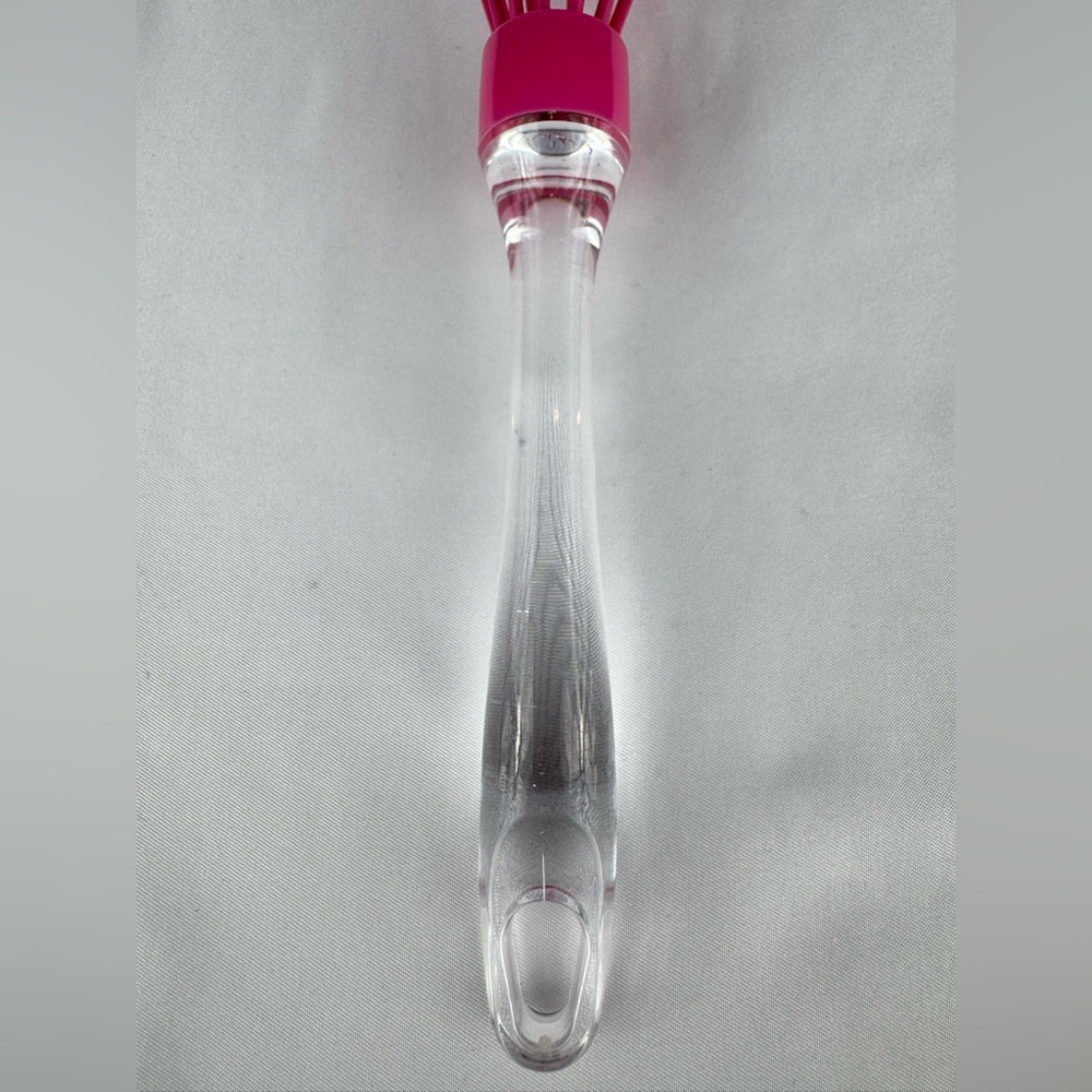 Pink Silicone Wire Whisk with Clear Handle - Picture 2 of 2